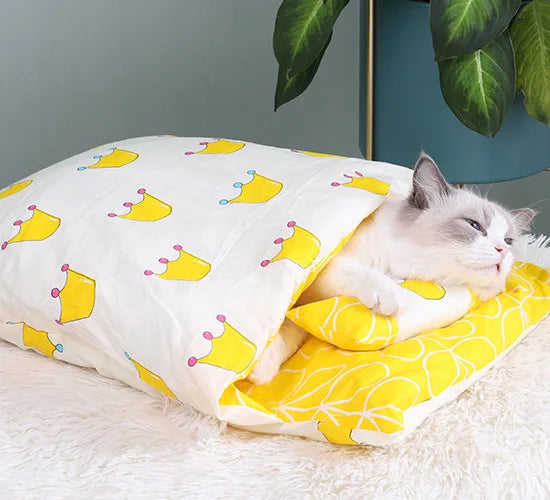 Winter Warm Cat Sleeping Bag Deep Sleep