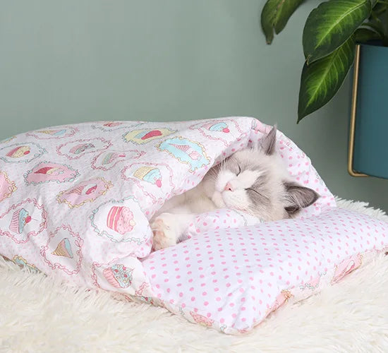 Winter Warm Cat Sleeping Bag Deep Sleep