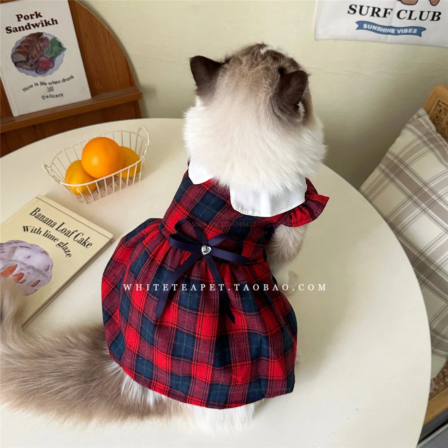 Pet Cat Kitten Platinum Gradual Layer Skirt Dress