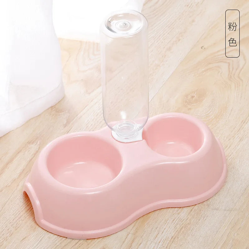 Pet Cat Automatic Feeder Water Dispenser Food Bowl