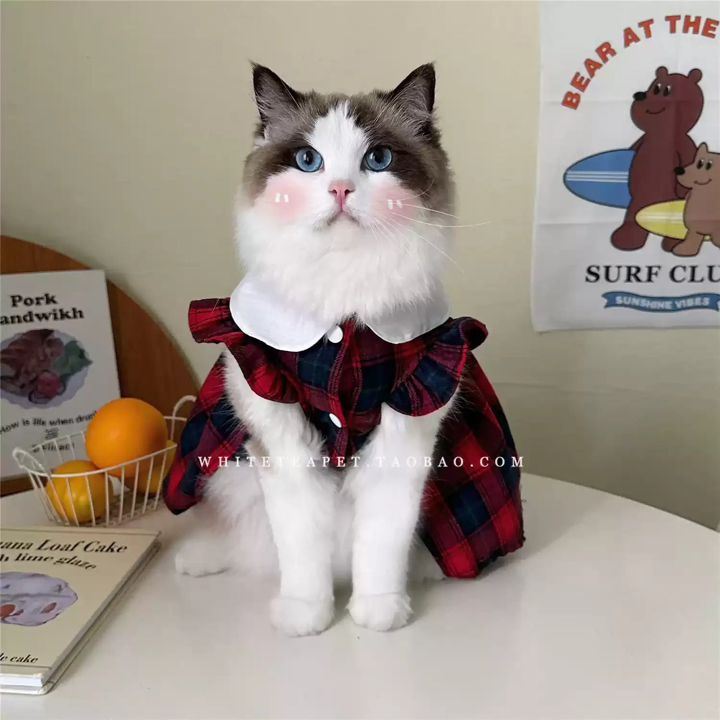 Pet Cat Kitten Platinum Gradual Layer Skirt Dress