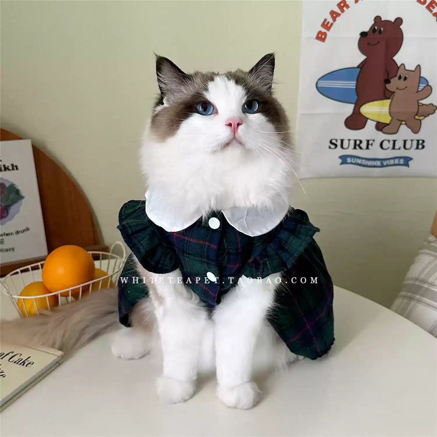 Pet Cat Kitten Platinum Gradual Layer Skirt Dress