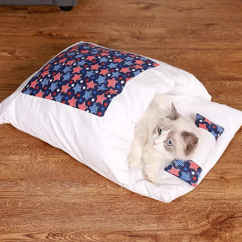 Winter Warm Cat Sleeping Bag Deep Sleep
