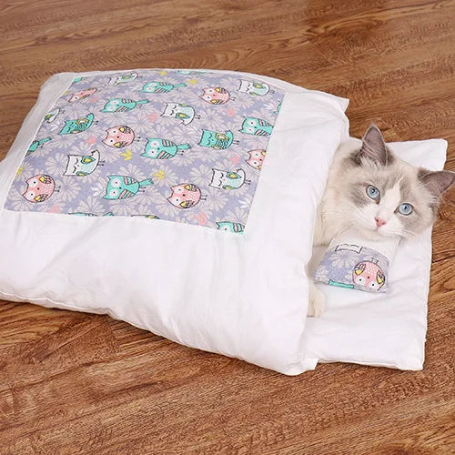 Winter Warm Cat Sleeping Bag Deep Sleep