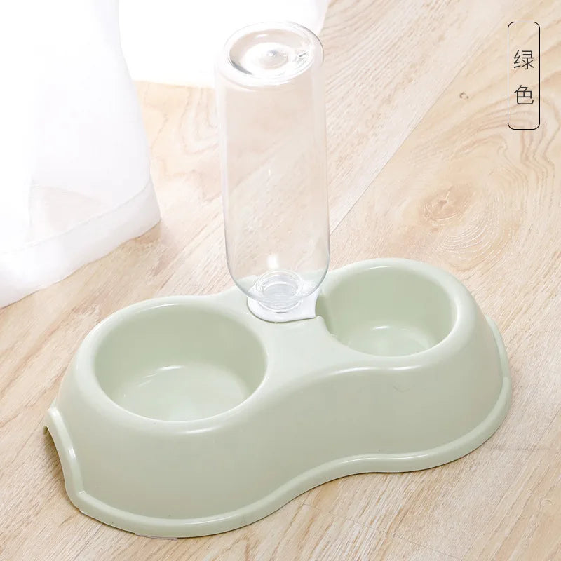 Pet Cat Automatic Feeder Water Dispenser Food Bowl