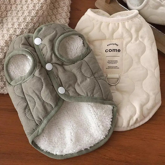 Winter Warm Pet Built in Harness Clothes
