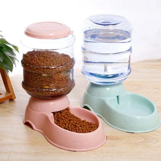 Pet Dog Automatic Feeders Water Bottle