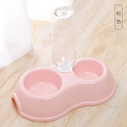 Pet Cat Automatic Feeder Water Dispenser Food Bowl